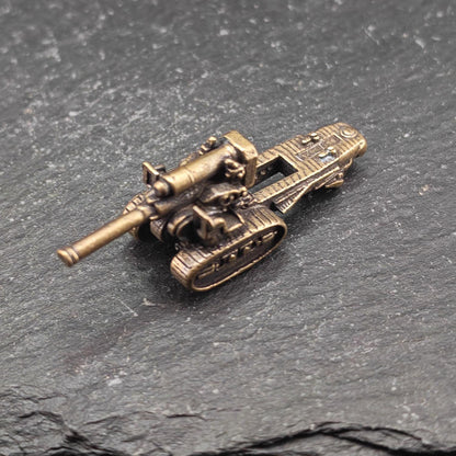 Brass Soviet Self-Propelled Artillery Miniature — Stalin’s Hammer WWII Micro Model for Diorama