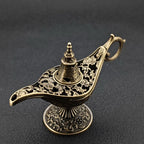 Brass Aladdin’s Lamp Incense Holder – Handcrafted Decorative Ornament