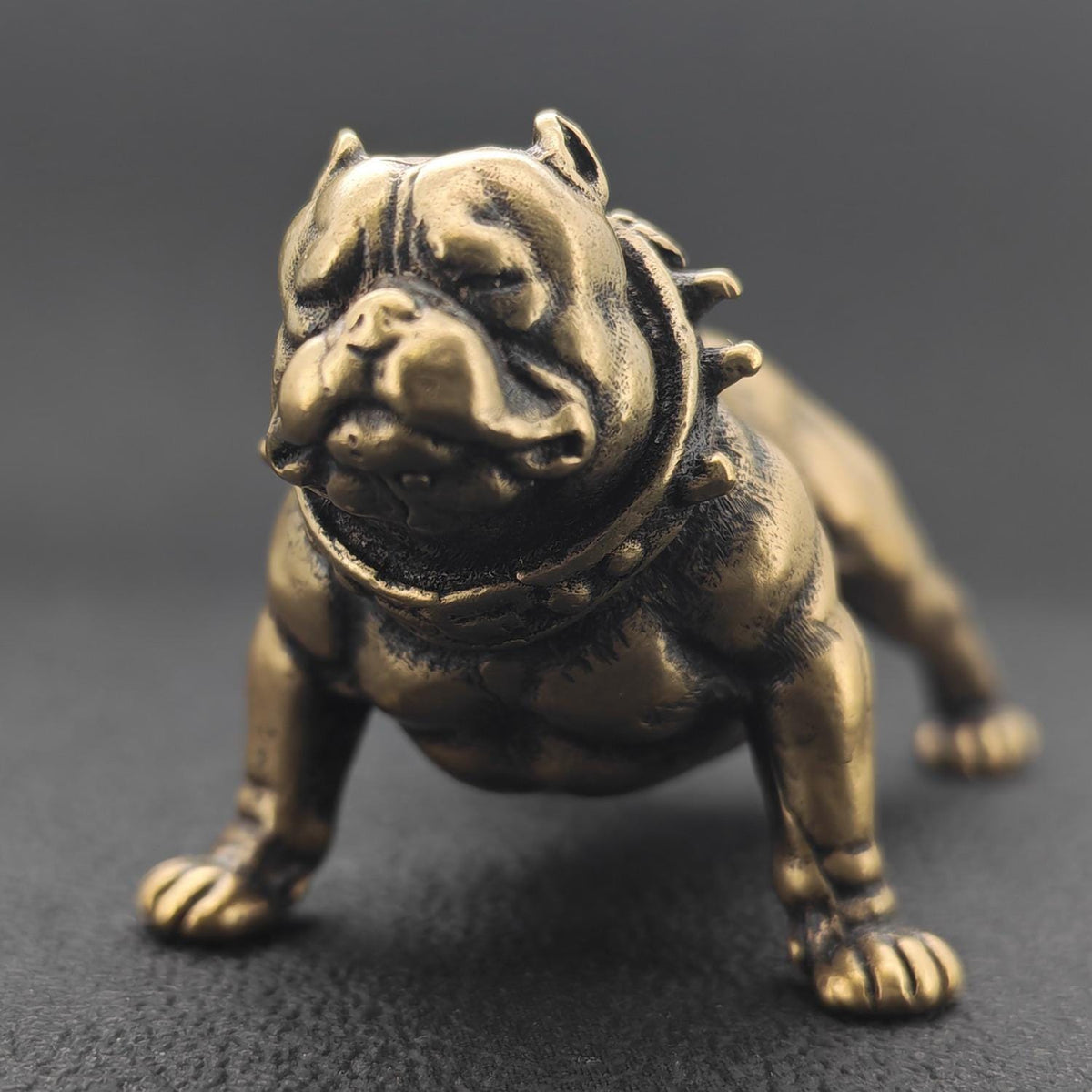Brass Bulldog Figurine – Heavyweight Handcrafted Dog Collectible