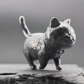 Brass Black Cat Figurine – Handcrafted Oxidised Walking Pose Collectible