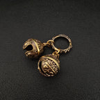 Brass Pixiu Bell Charm – Handcrafted Chinese Lucky Amulet Pendant