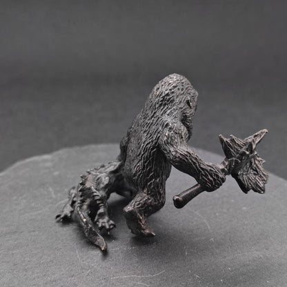 Oxidised Black Brass Gorilla Figurine — Wildlife Desk Sculpture & Jungle Collector Piece