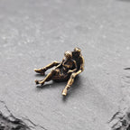 Tiny Brass Couple Figurine – Handcrafted Miniature Romantic Sculpture