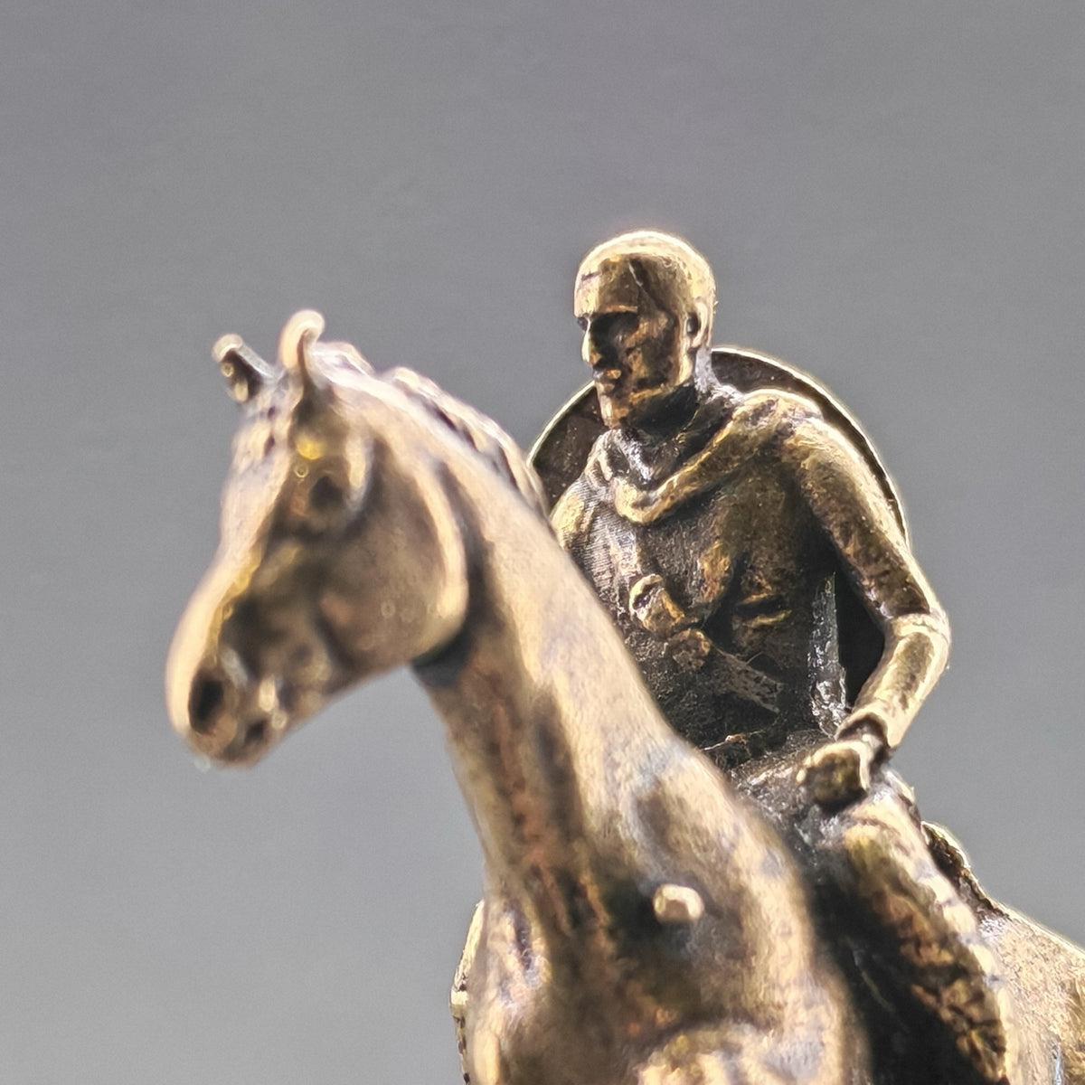 Mini Brass Knight on Horse Figurine – Collectible Warrior Sculpture