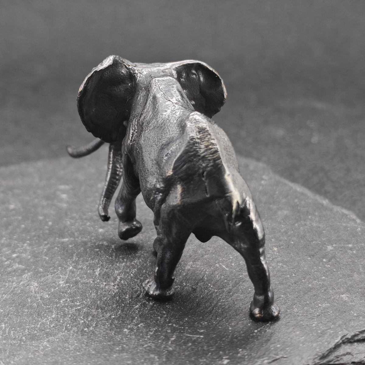 Solid Brass Mammoth Figurine – Antique Prehistoric Sculpture for Desk, Shelf & Collector Display