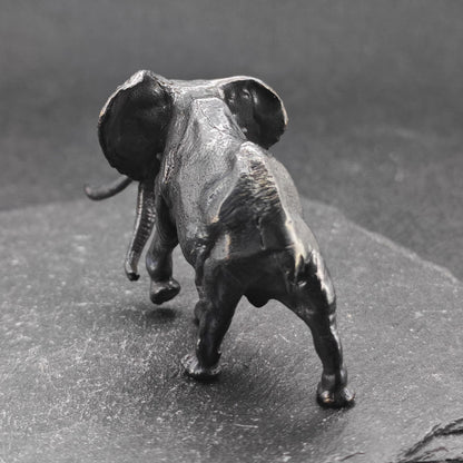 Solid Brass Mammoth Figurine – Antique Prehistoric Sculpture for Desk, Shelf & Collector Display