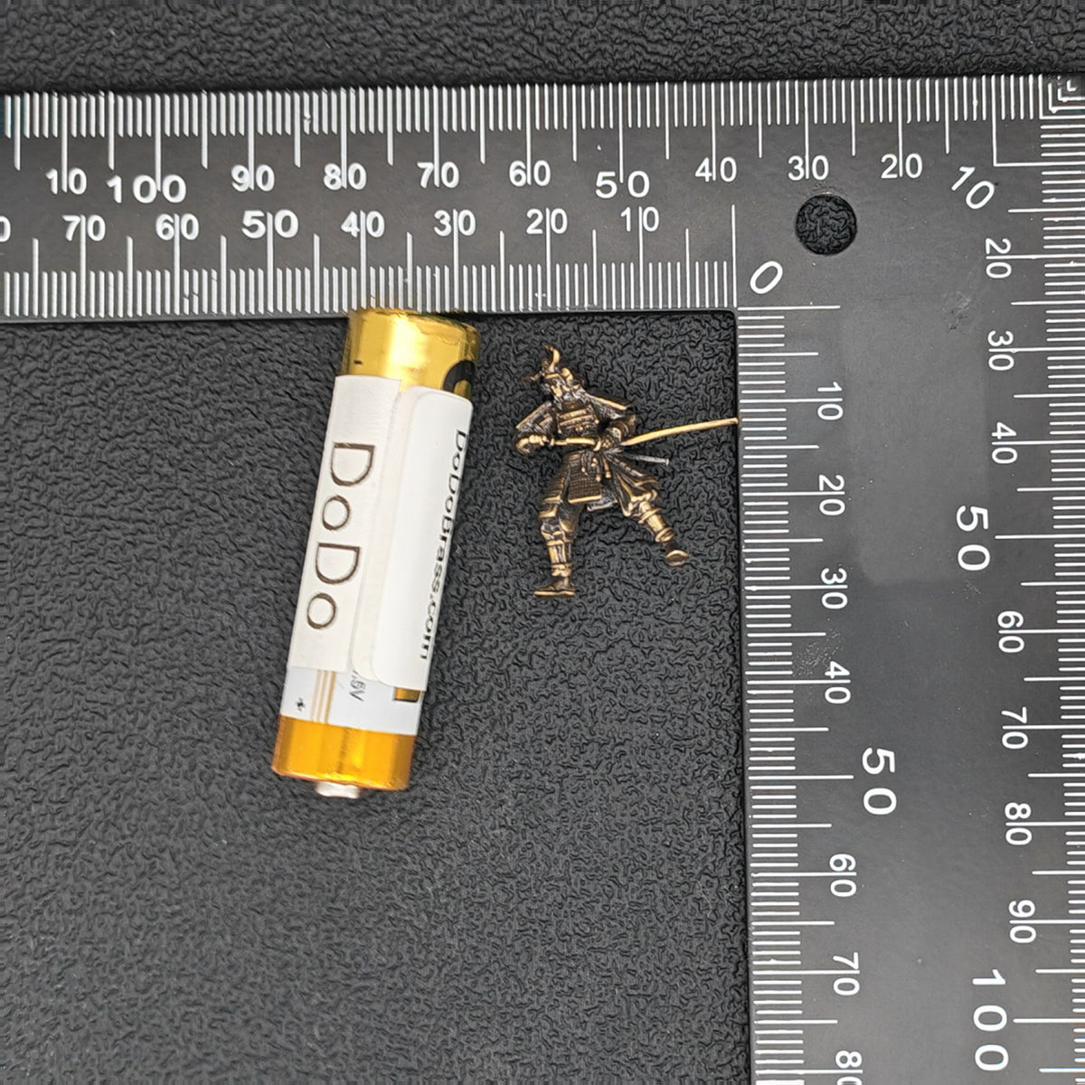 Brass Samurai Drawing Sword Figurine – Handcrafted Miniature Collectible