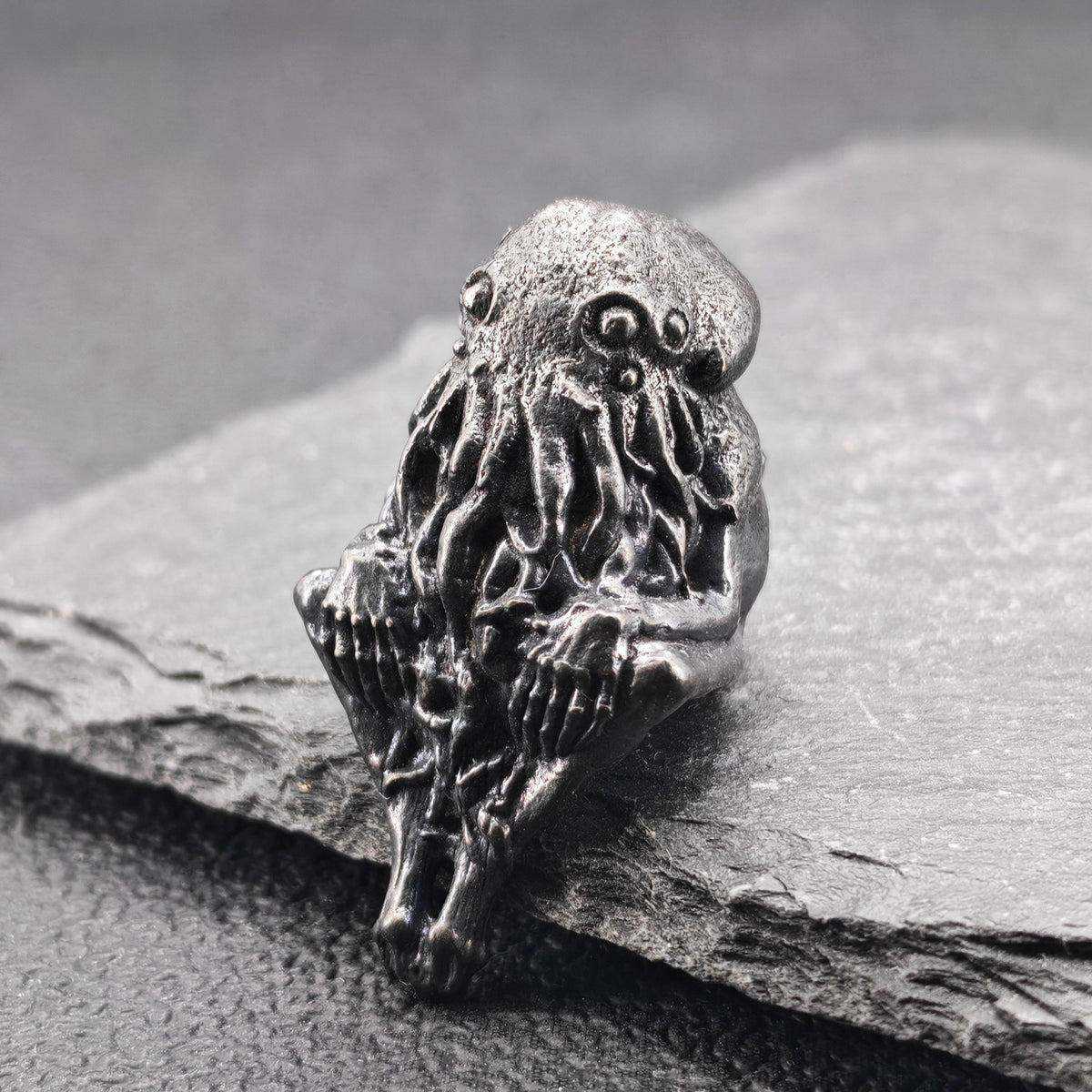 Cthulhu Infant Thinker — Aged Brass Miniature Figurine