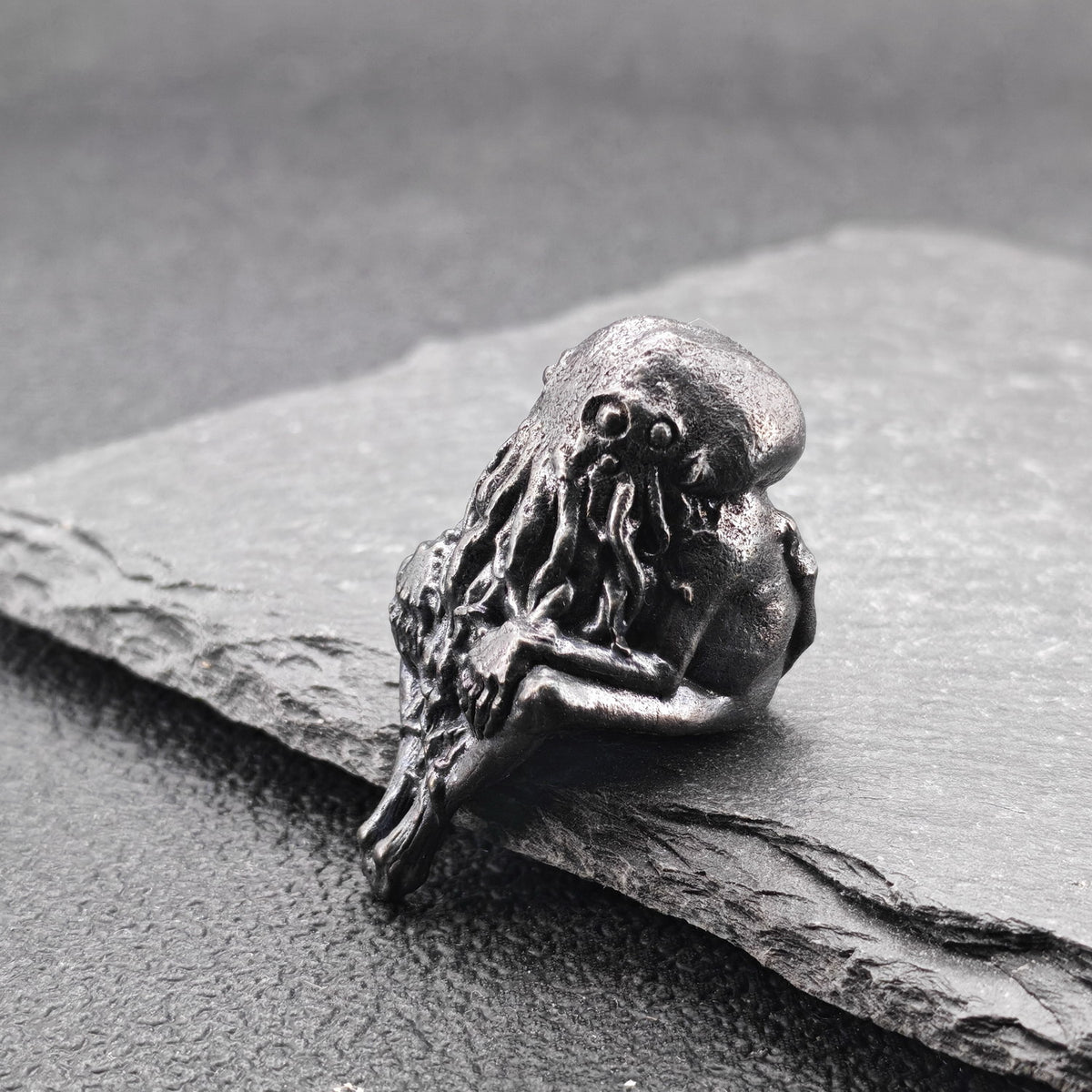 Cthulhu Infant Thinker — Aged Brass Miniature Figurine