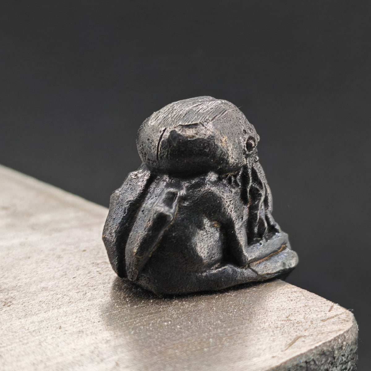 Cthulhu Infant Thinker — Aged Brass Miniature Figurine