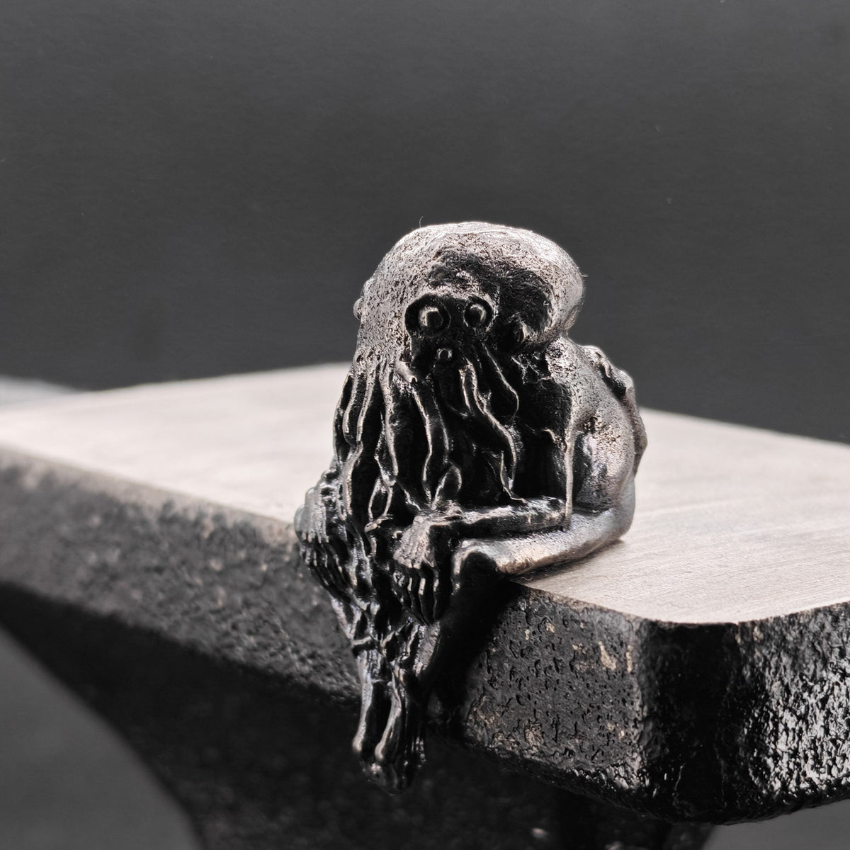 Cthulhu Infant Thinker — Aged Brass Miniature Figurine