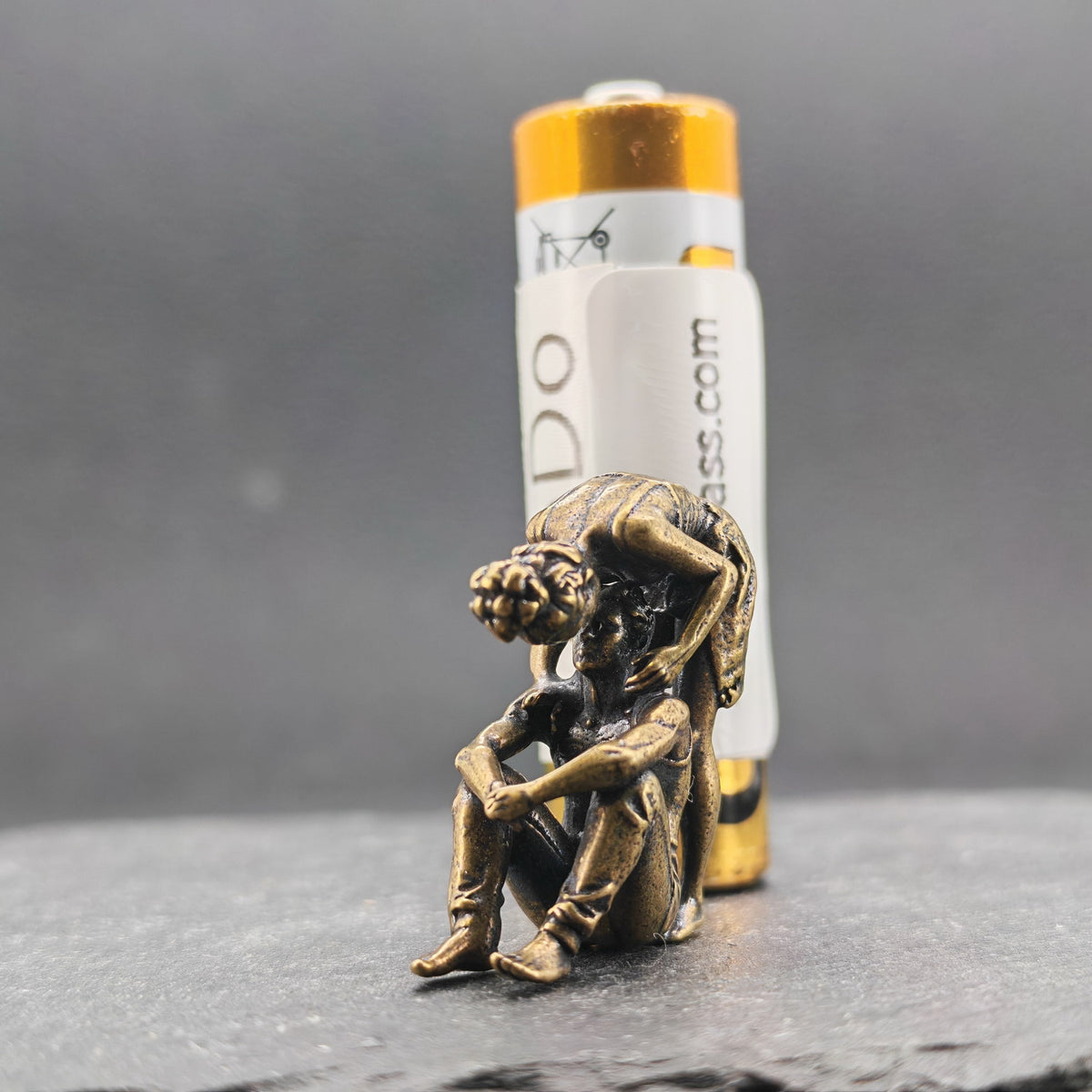 Nowhere Else to Be — Brass Entwined Couple Sculpture