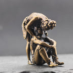 Nowhere Else to Be — Brass Entwined Couple Sculpture