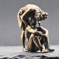 Nowhere Else to Be — Brass Entwined Couple Sculpture