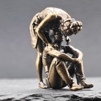Nowhere Else to Be — Brass Entwined Couple Sculpture
