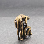Nowhere Else to Be — Brass Entwined Couple Sculpture