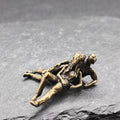 Lying in Each Other's Arms — Brass Couple Figurine