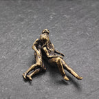 Lying in Each Other's Arms — Brass Couple Figurine
