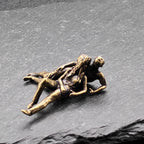 Lying in Each Other's Arms — Brass Couple Figurine