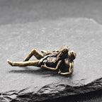 Lying in Each Other's Arms — Brass Couple Figurine