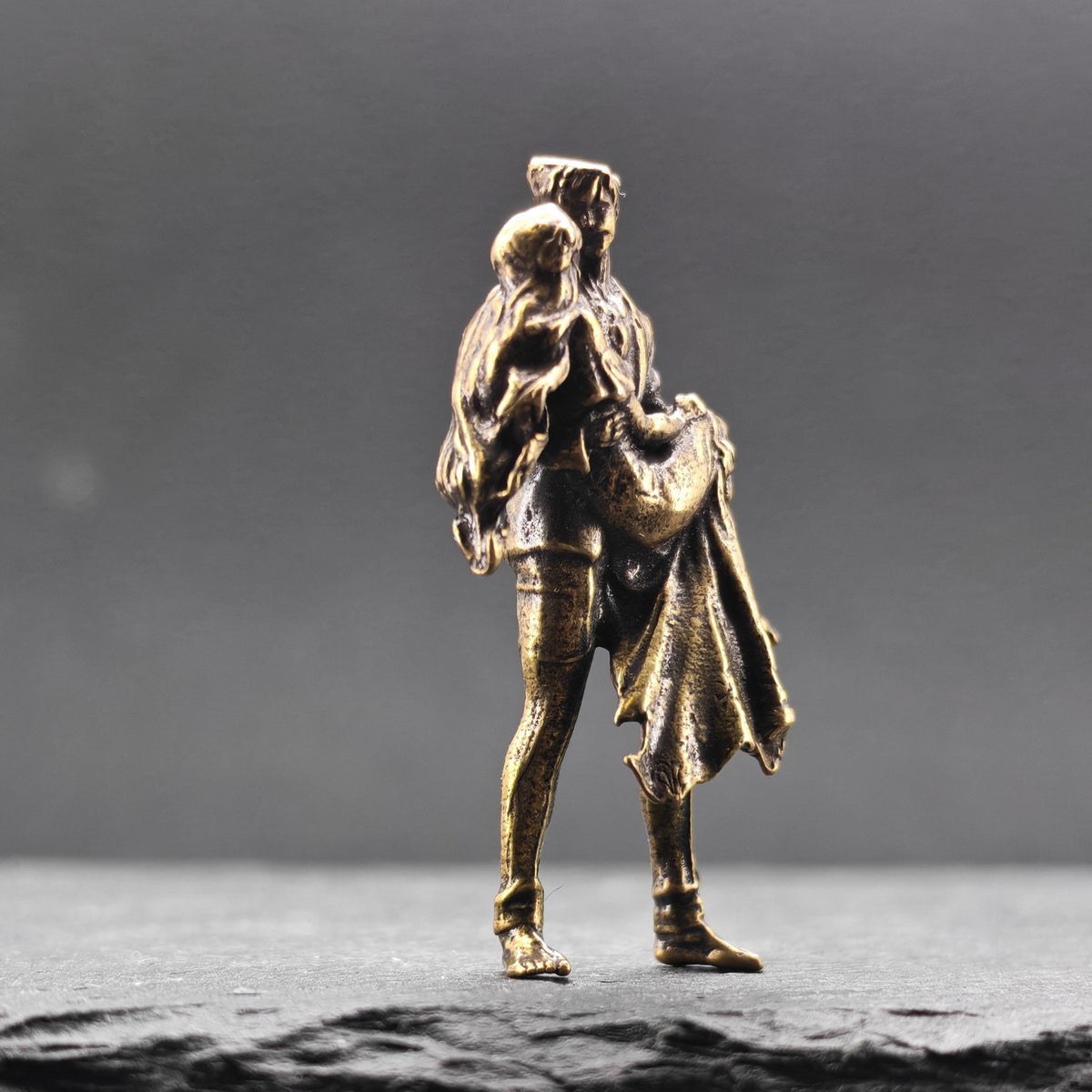 The Way He Holds Her — Brass Couple Figurine