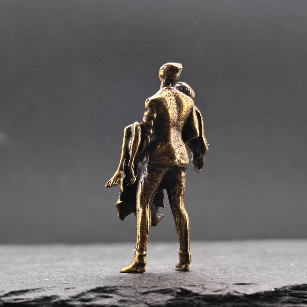 The Way He Holds Her — Brass Couple Figurine