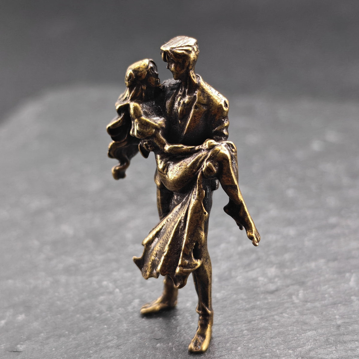 The Way He Holds Her — Brass Couple Figurine