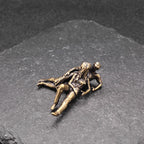 Lying in Each Other's Arms — Brass Couple Figurine