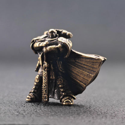 Brass Primarch Warrior Figurine – Micro Lost-Wax Cast Collectible for Desk & Display
