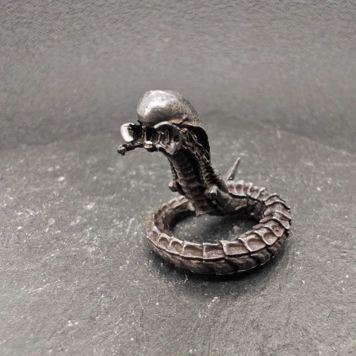 Brass Facehugger Miniature | Oxidised Black | Biomechanical Horror Collectible