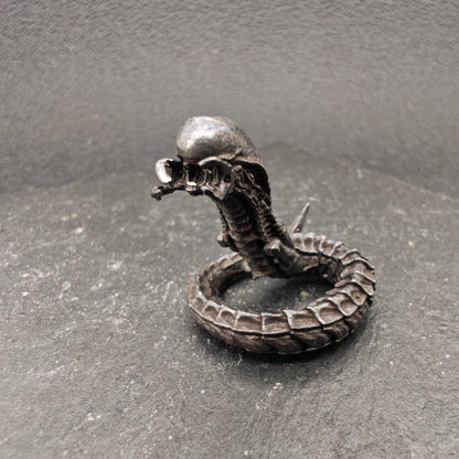 Brass Facehugger Miniature | Oxidised Black | Biomechanical Horror Collectible
