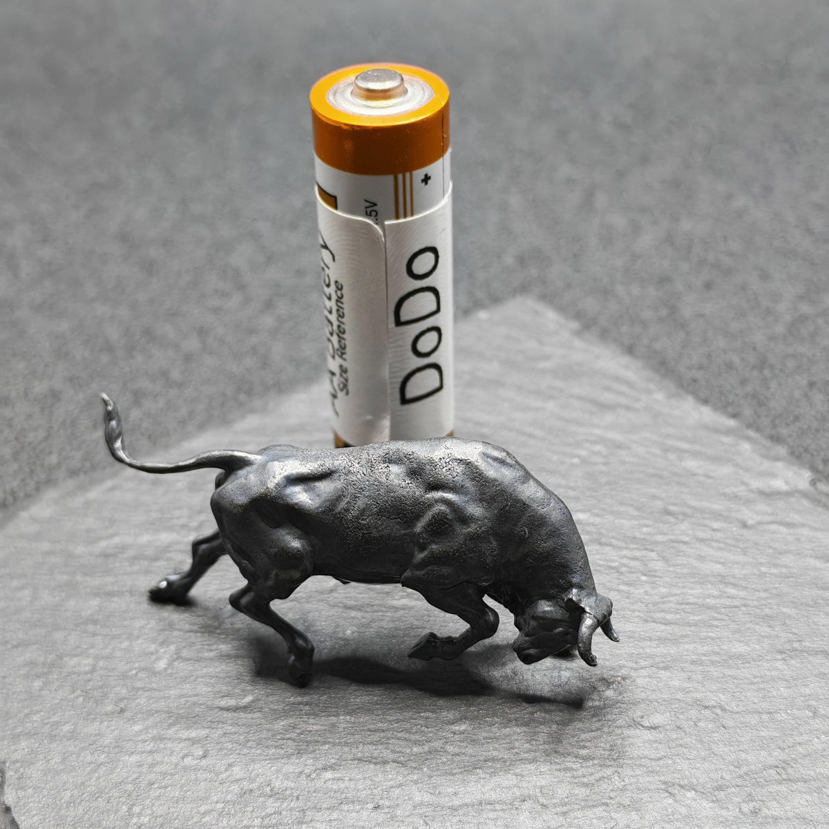 Brass Charging Bull Figurine — Bull Market Symbol, Zodiac Ox Sculpture for Desk and Shelf