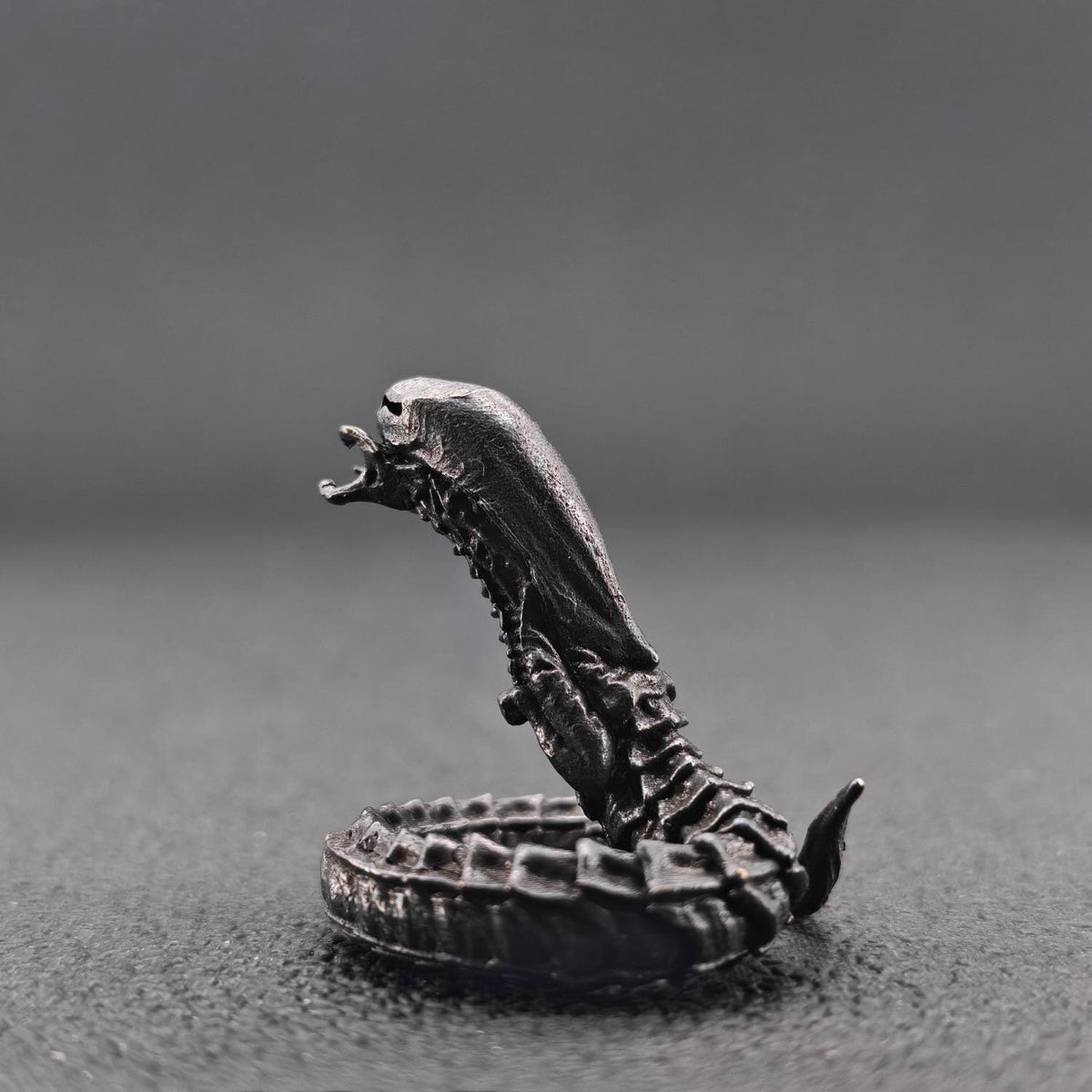 Brass Facehugger Miniature | Oxidised Black | Biomechanical Horror Collectible