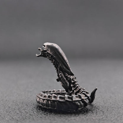 Brass Facehugger Miniature | Oxidised Black | Biomechanical Horror Collectible