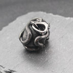 Snake and Skull Gothic Pendant – Stainless Steel Necklace for Him