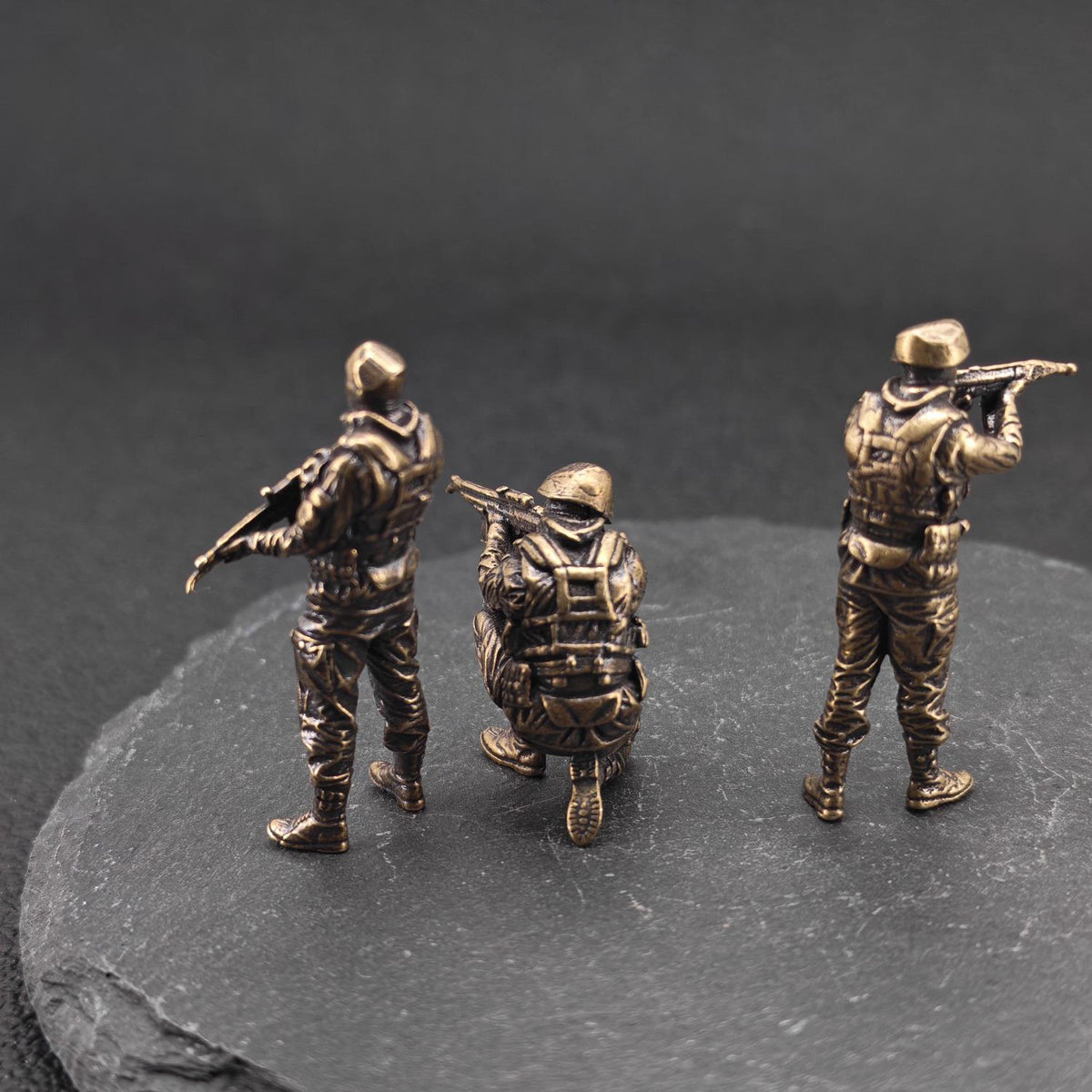 Modern Special Forces Brass Figurines – Handcrafted Mini Soldier Collectibles