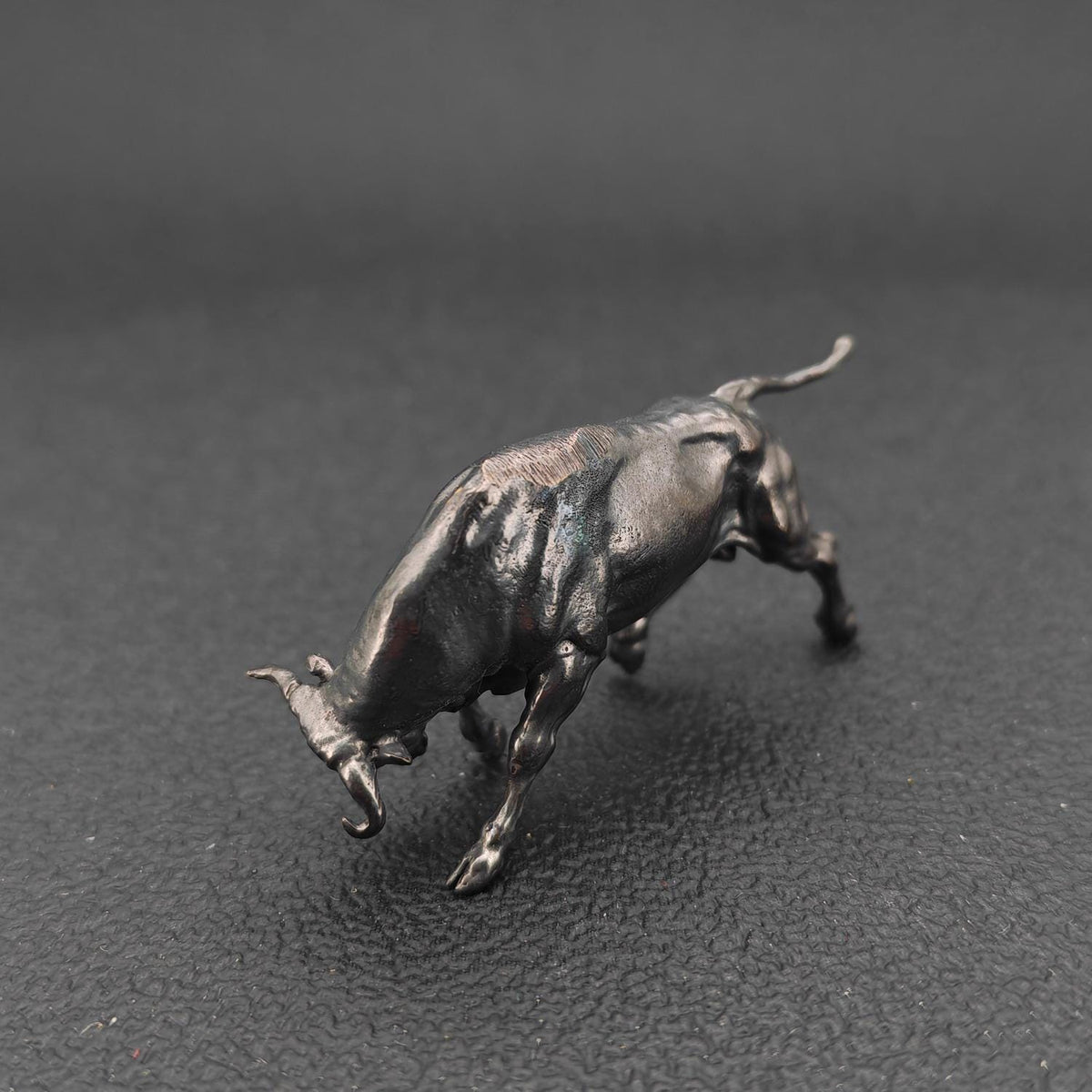 Brass Charging Bull Figurine — Bull Market Symbol, Zodiac Ox Sculpture for Desk and Shelf