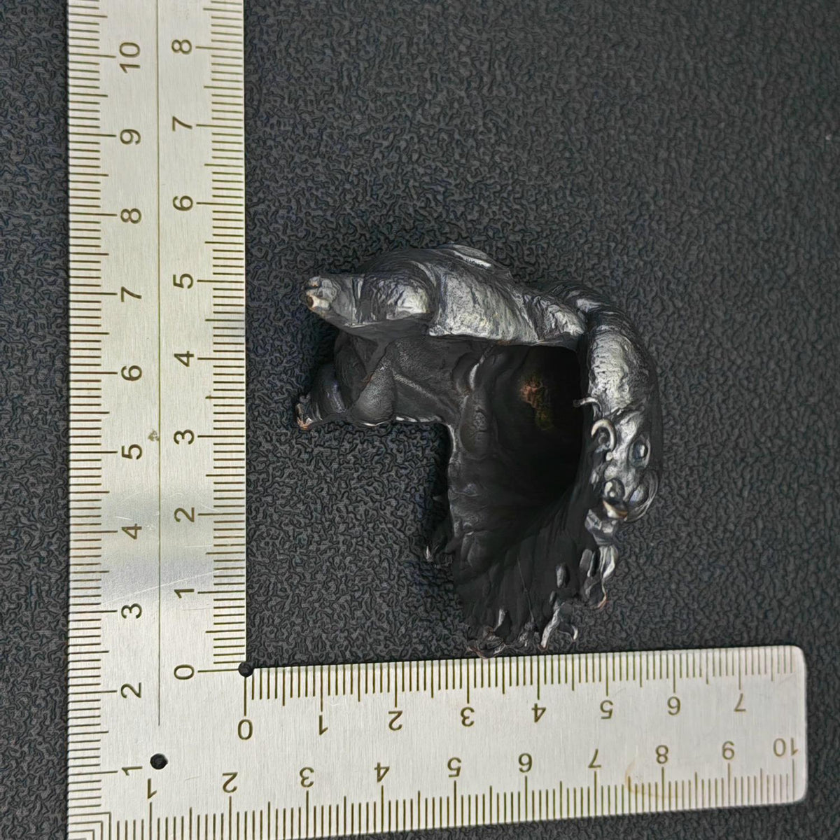 Black Oxidised Brass Baby Cthulhu Figurine | Handcast Octopus Monster Collectible | Desk & Shelf Decor