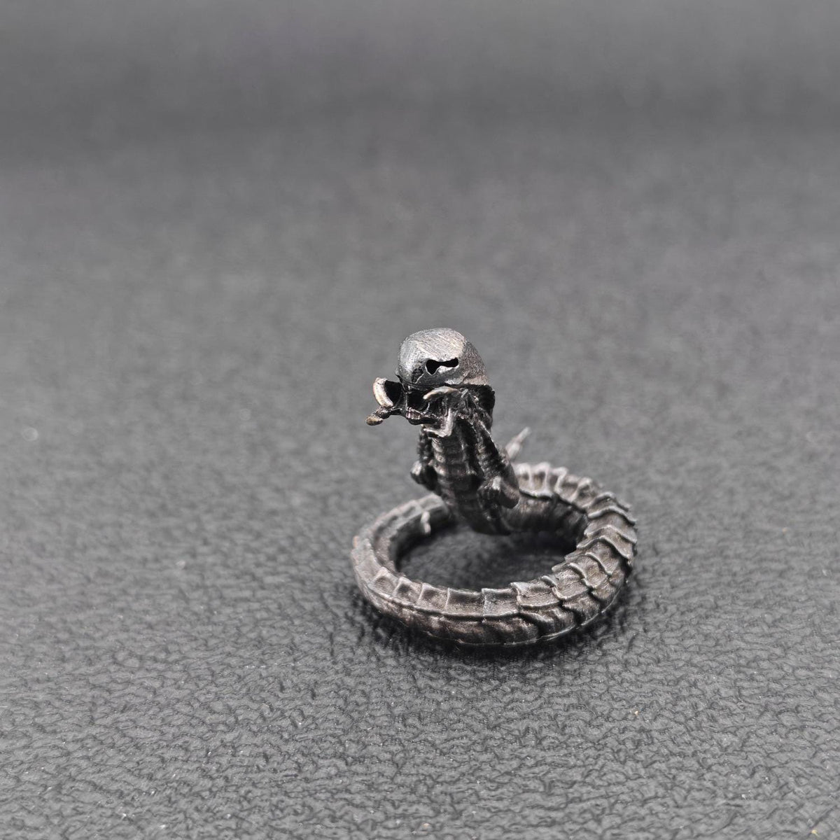 Brass Facehugger Miniature | Oxidised Black | Biomechanical Horror Collectible