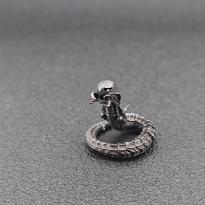 Brass Facehugger Miniature | Oxidised Black | Biomechanical Horror Collectible