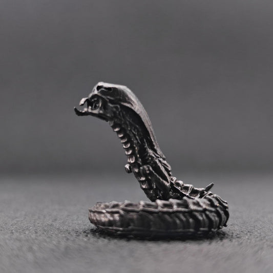 Brass Facehugger Miniature | Oxidised Black | Biomechanical Horror Collectible