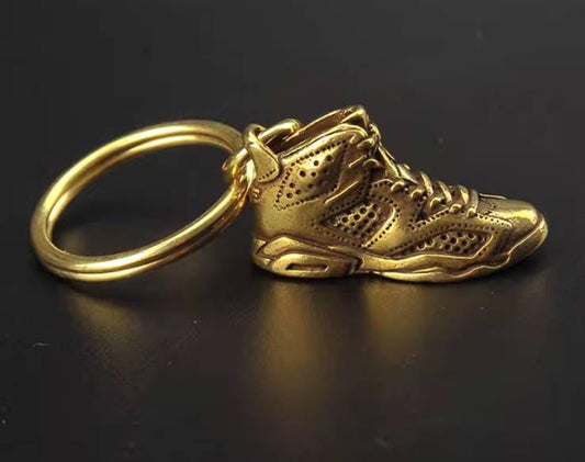 Brass Sneaker Charm — Retro Mini Shoe for Keyring, Bag Charm & Streetwear Collectors