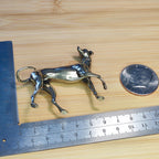 Striding Greyhound Brass Figurine – Handcrafted Noble Dog Collectible