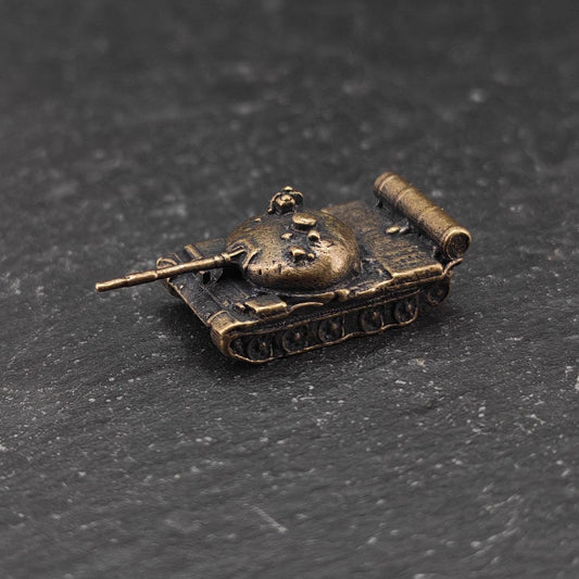 Brass Type 59 Tank Miniature — Micro-Scale Military Collectible for Diorama and Display