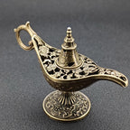 Brass Aladdin’s Lamp Incense Holder – Handcrafted Decorative Ornament