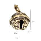 Brass Pixiu Bell Charm – Handcrafted Chinese Lucky Amulet Pendant