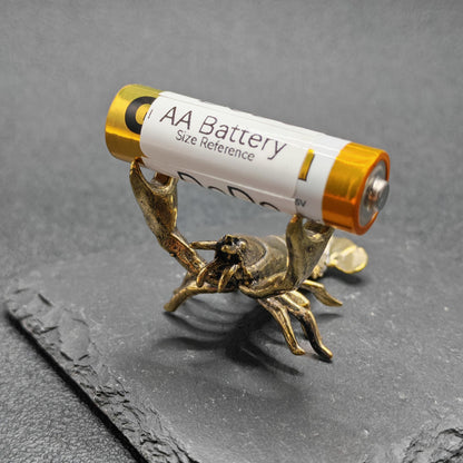 Brass Weightlifting Lobster — Pen Holder and Desk Sculpture with Character