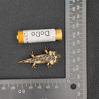 Brass Dragon Lizard Figurine – Handcrafted Fantasy Reptile Collectible