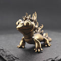 Brass Dragon Lizard Figurine – Handcrafted Fantasy Reptile Collectible