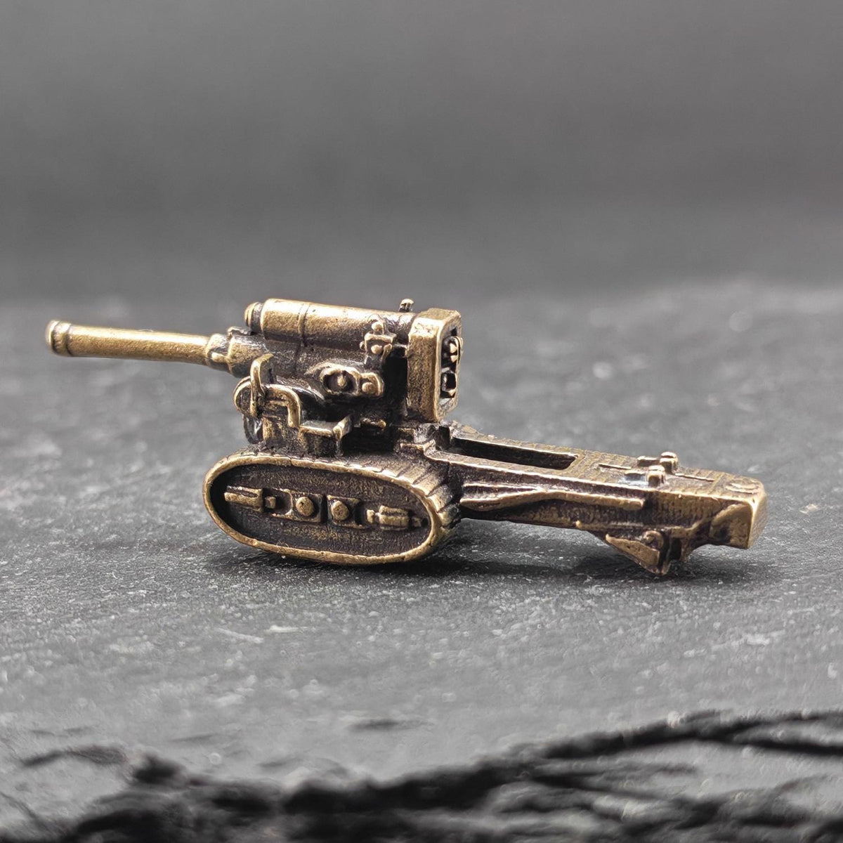 Brass Soviet Self-Propelled Artillery Miniature — Stalin’s Hammer WWII Micro Model for Diorama